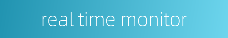 real time monitor的同义词