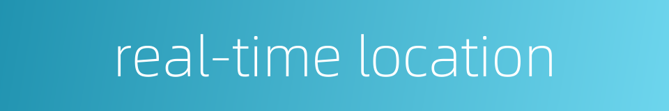 real-time location的同义词
