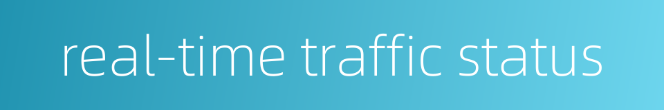 real-time traffic status的同义词