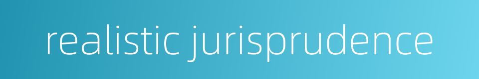 realistic jurisprudence的同义词