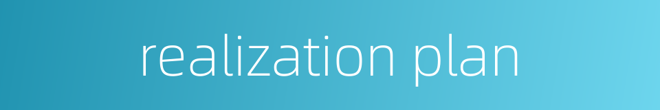 realization plan的同义词