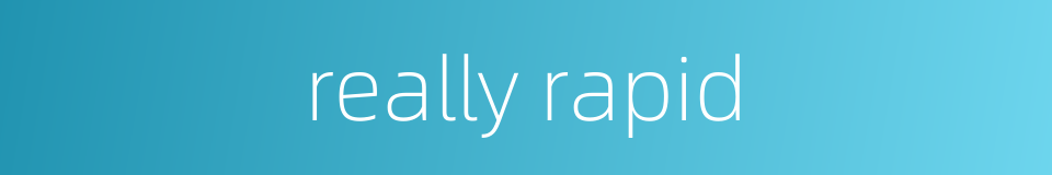 really rapid的同义词