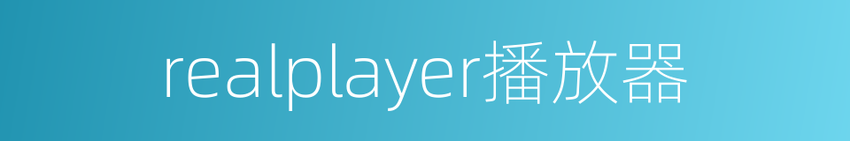 realplayer播放器的同义词