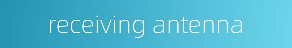 receiving antenna的同义词