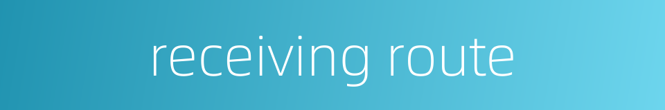 receiving route的同义词