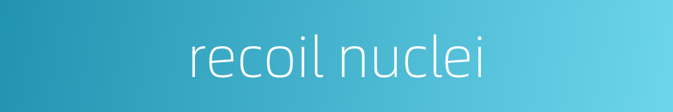 recoil nuclei的同义词