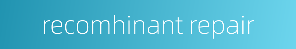 recomhinant repair的同义词