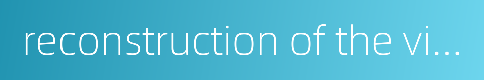 reconstruction of the village的同义词