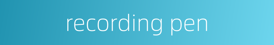 recording pen的同义词