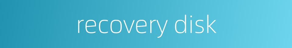 recovery disk的同义词