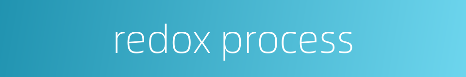 redox process的同义词