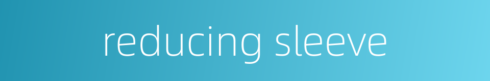 reducing sleeve的同义词
