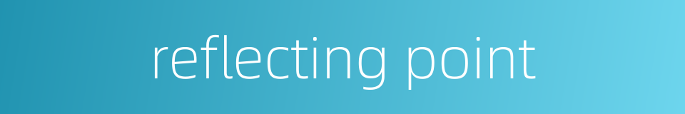 reflecting point的同义词