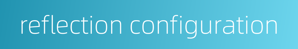 reflection configuration的同义词