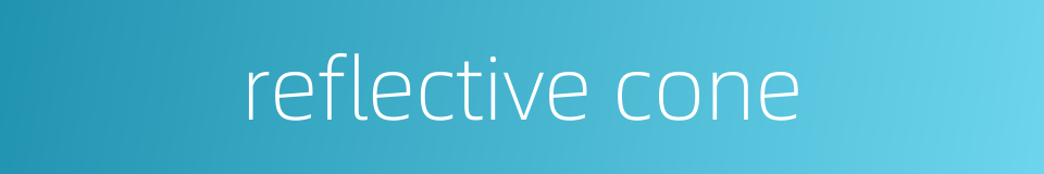 reflective cone的同义词