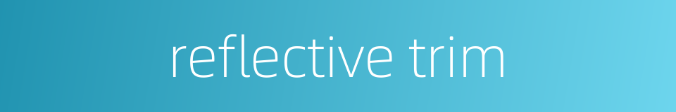 reflective trim的同义词
