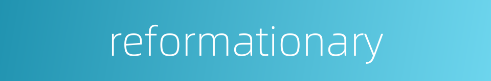reformationary的同义词