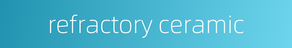 refractory ceramic的同义词