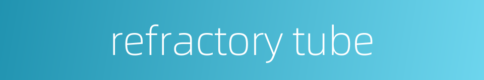 refractory tube的同义词