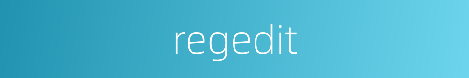 regedit的同义词