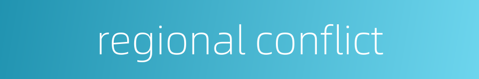 regional conflict的同义词