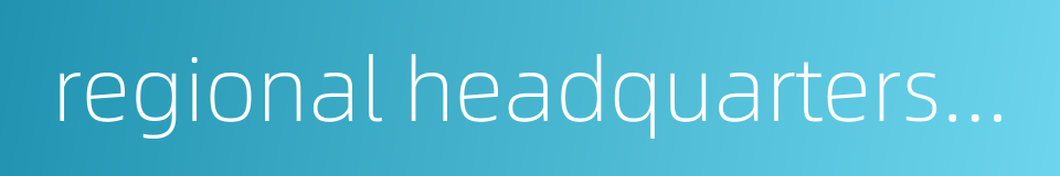 regional headquarters of transnational company的同义词