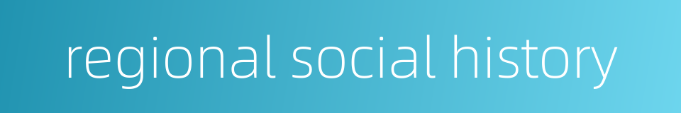 regional social history的同义词