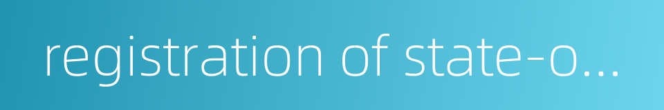 registration of state-owned property rights的同义词