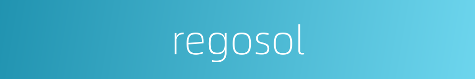 regosol的同义词