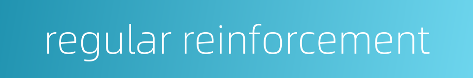 regular reinforcement的同义词