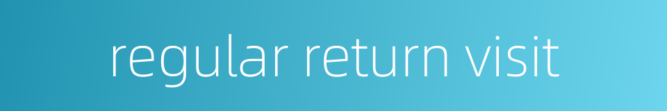 regular return visit的同义词