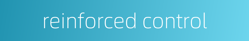 reinforced control的同义词