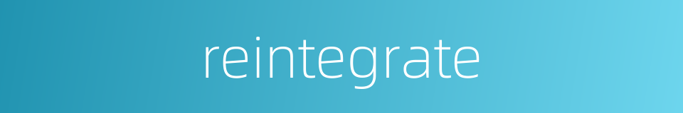 reintegrate的同义词