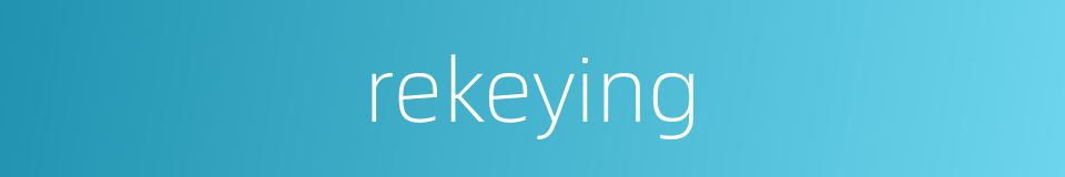 rekeying的同义词