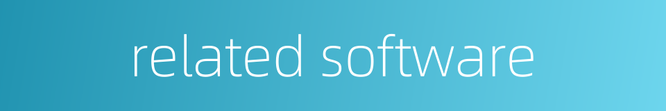 related software的同义词