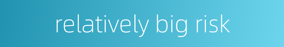 relatively big risk的同义词