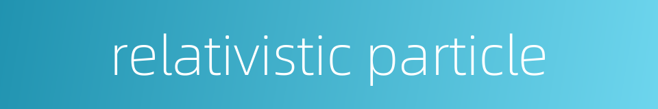 relativistic particle的同义词
