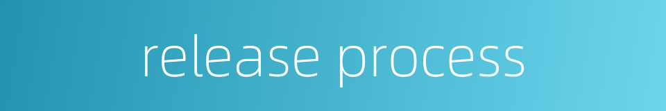 release process的同义词