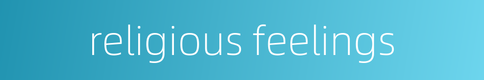 religious feelings的同义词