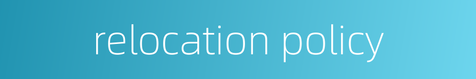 relocation policy的同义词
