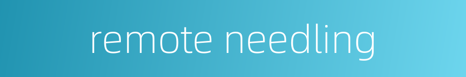 remote needling的同义词