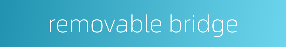 removable bridge的同义词