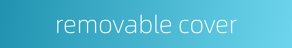 removable cover的同义词