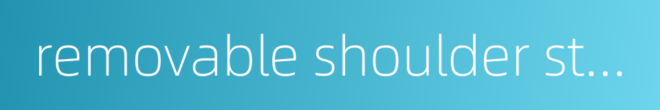 removable shoulder strap的同义词