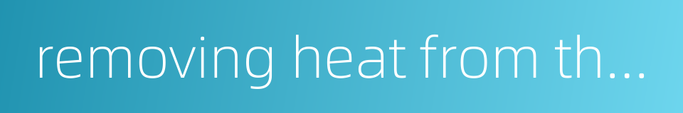 removing heat from the lung to relieve cough的同义词