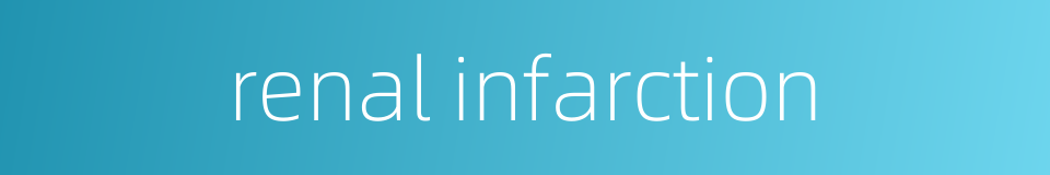 renal infarction的同义词