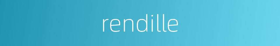 rendille的同义词