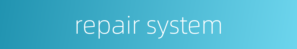 repair system的同义词