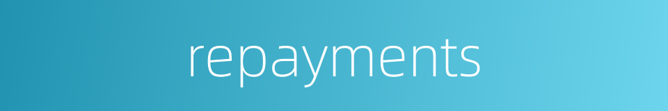 repayments的同义词