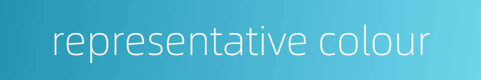 representative colour的同义词